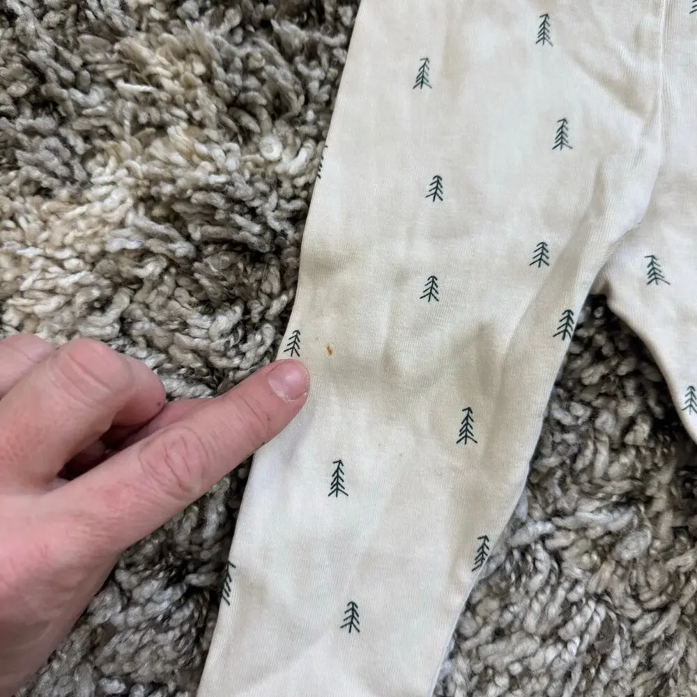 H&M Organic Cotton Tree Print Outfit Pants Top PJs Baby Boy 9-12 Months Pajamas